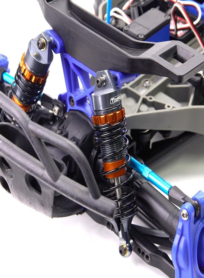TOOMOD 1/10 RC Oil Shock Absorber Big Bore Absorber Damper Set Compatible with Traxxas Slash 2WD/ 4X4, Rustler 2WD/ 4X4 VXL, Stampede, Hoss, Bandit Part Upgrades Replace of 5862 (Gray/Orange) - Image 5